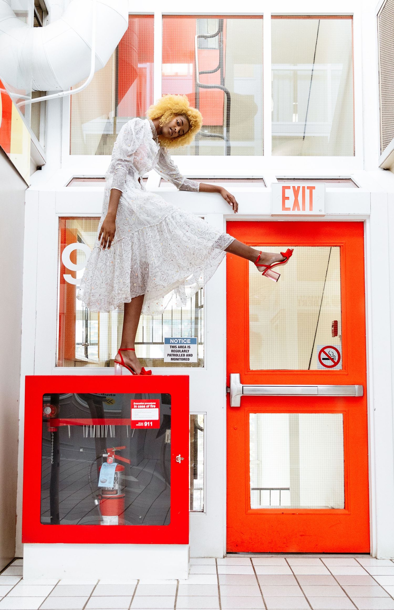 edmonton editorial photoshoot capturing red accents