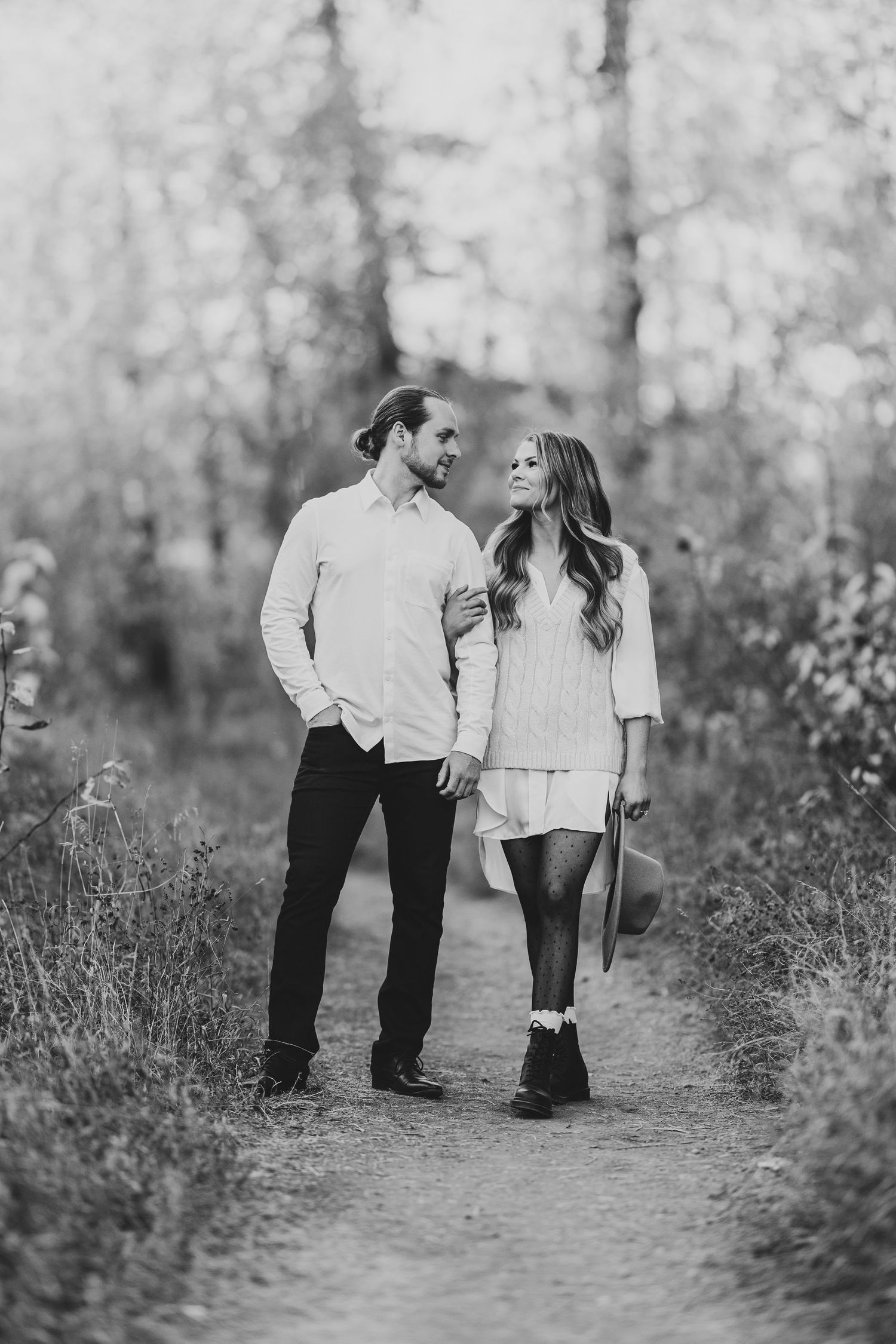 Edmonton fall engagement captured by Marcu fotography