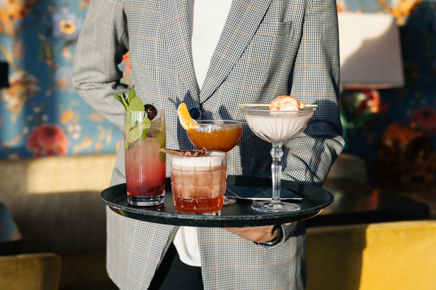branding photos of drinks at luxury bar in edmonton