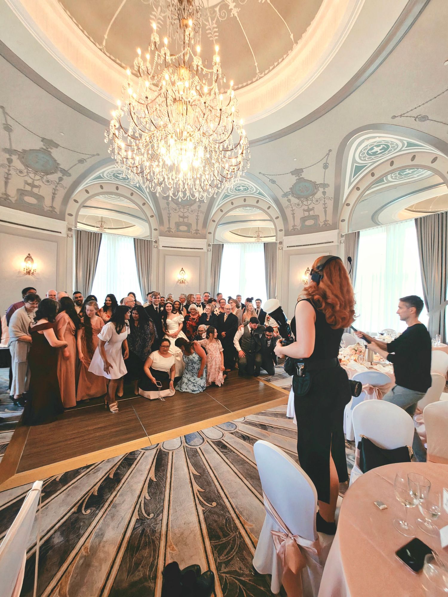 Edmonton photographer photographing luxury wedding photographer at the fairmont hotel