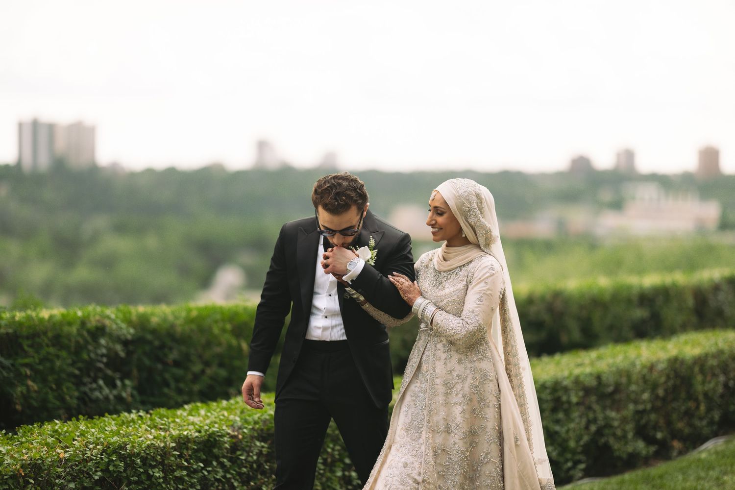 lebanses and Pakistani wedding portrait at the fairmont Edmonton captured by Marcu Fotography