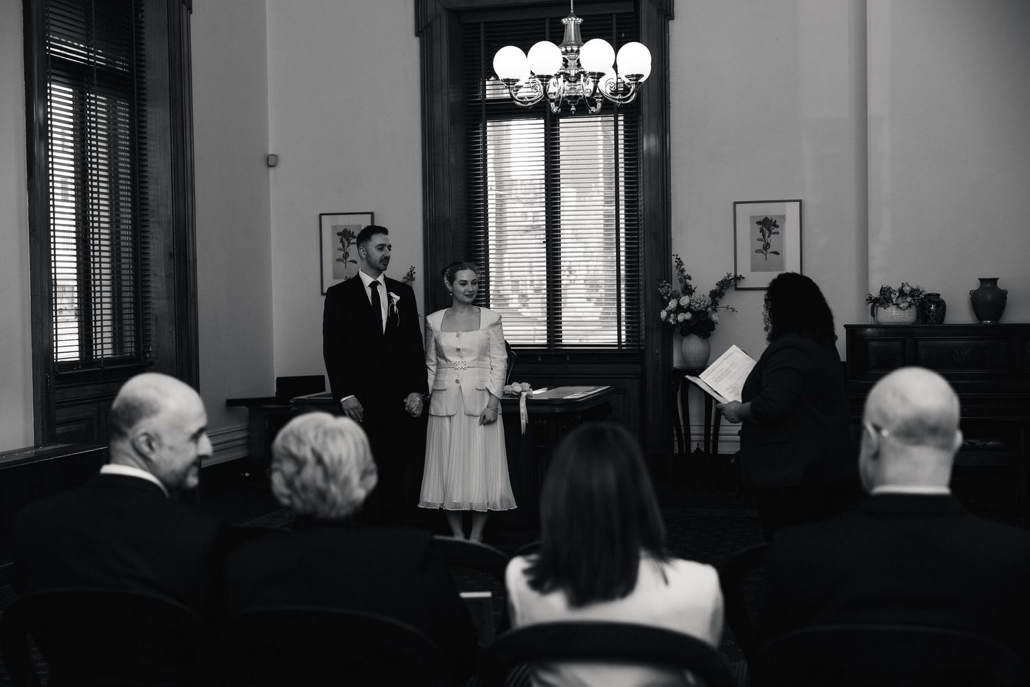 Intimate Melbourne registry wedding ceremony photographed in documentary style