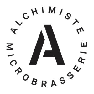 Logo alchimiste microbrasserie noir – client KLM Studio