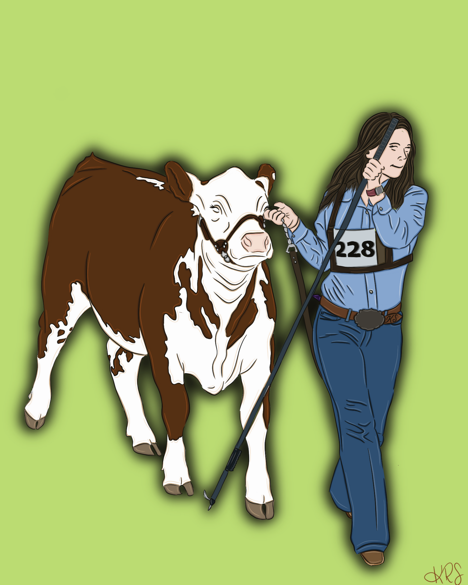 A sequence of illustrations showing a person in jeans getting kicked by a cow in a humorous cartoon style.