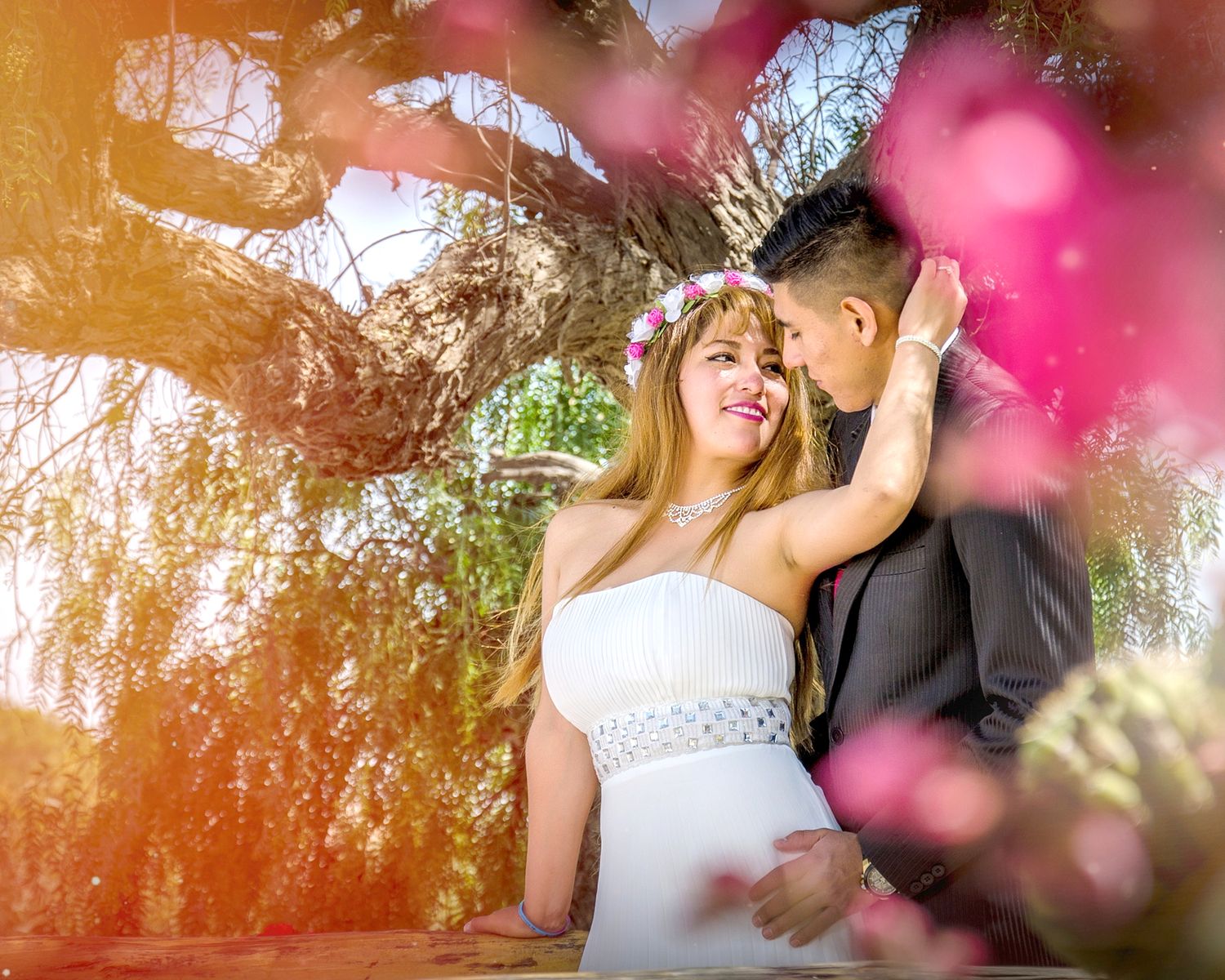 Couple's photoshoot during a trip to Peru