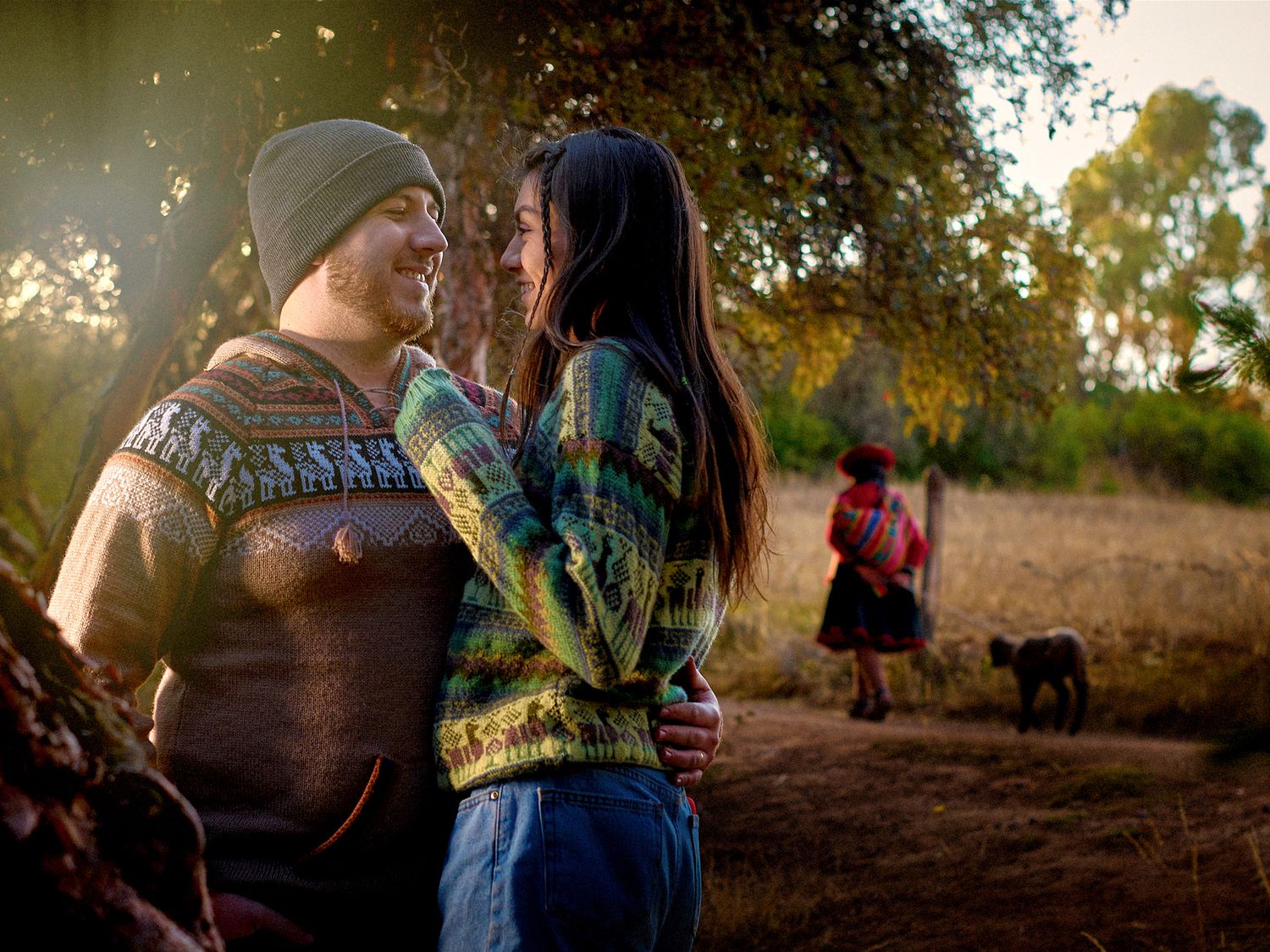 Couple's photoshoot during a trip to Peru