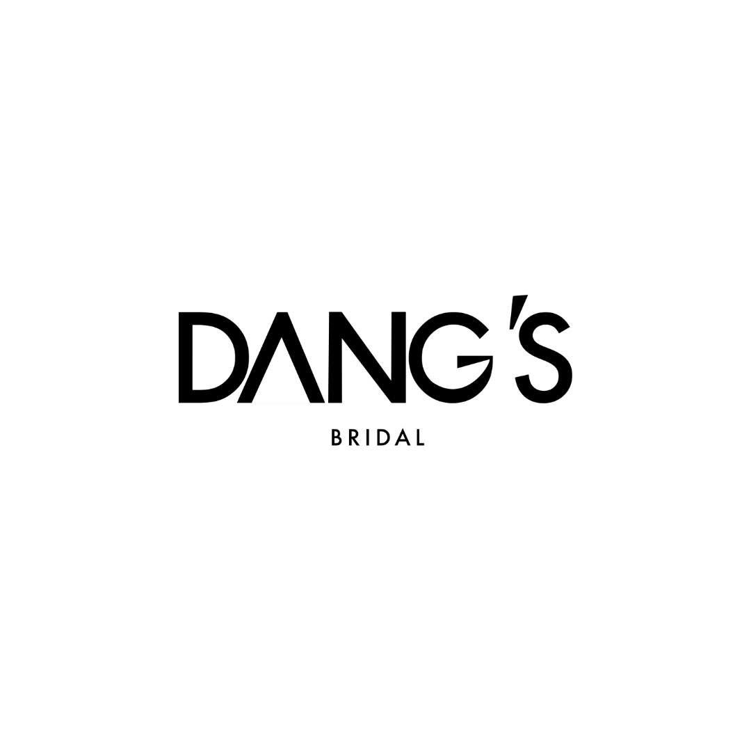 Black and white logo for Dang's Bridal featuring bold modern typography on a clean white background.