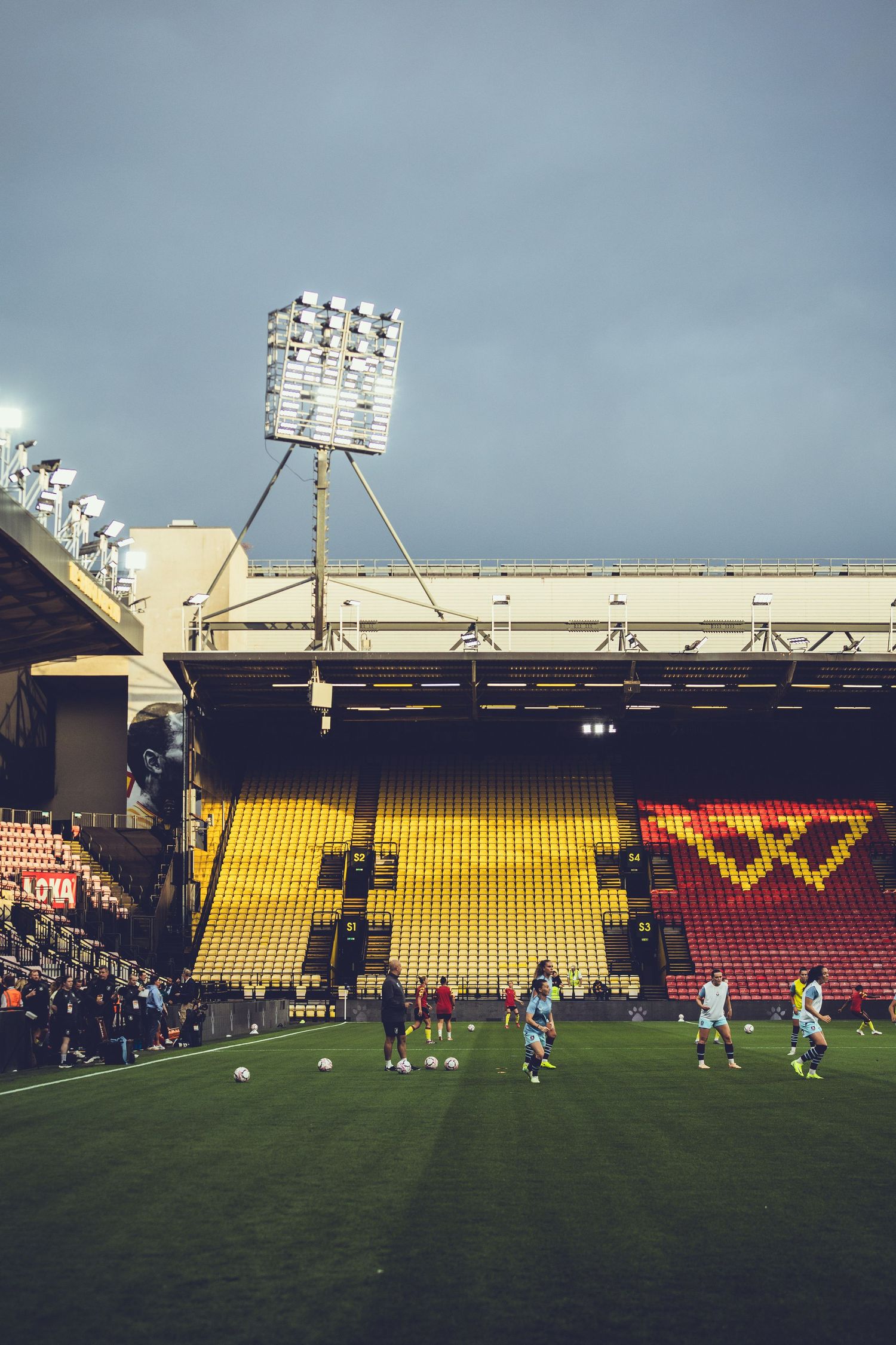 Vicarage Road During sunset hours