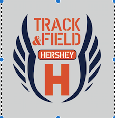 Hershey High School Track & Field team logo.