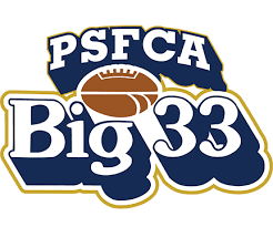 PSFCA Big 33 Classic Football logo, Super Bowl of Football, East/West game, Cumberland Valley High School, Mechanicsburg, PA