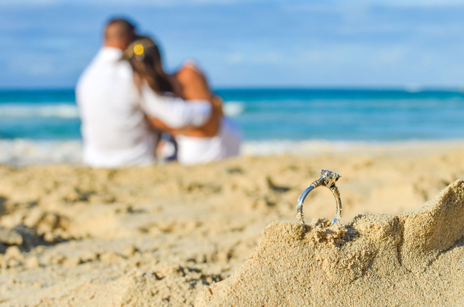 WEDDINGS PHOTOSHOOT IN PUNTA CANA - LOVE STORY - RING IN SAND