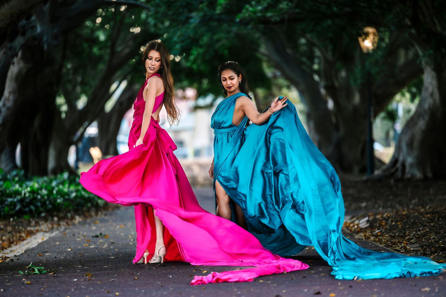 Flying dress photography by Wollongong photographer Angelique Kelly.