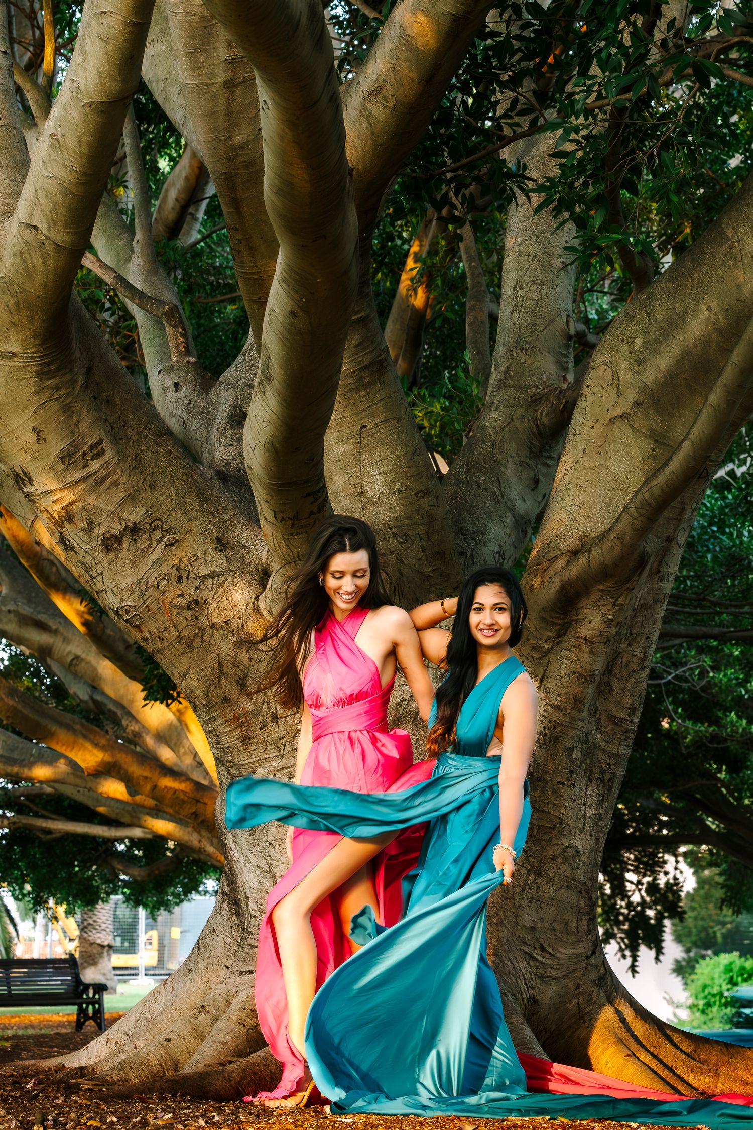 Flying dress photography by Wollongong photographer Angelique Kelly.