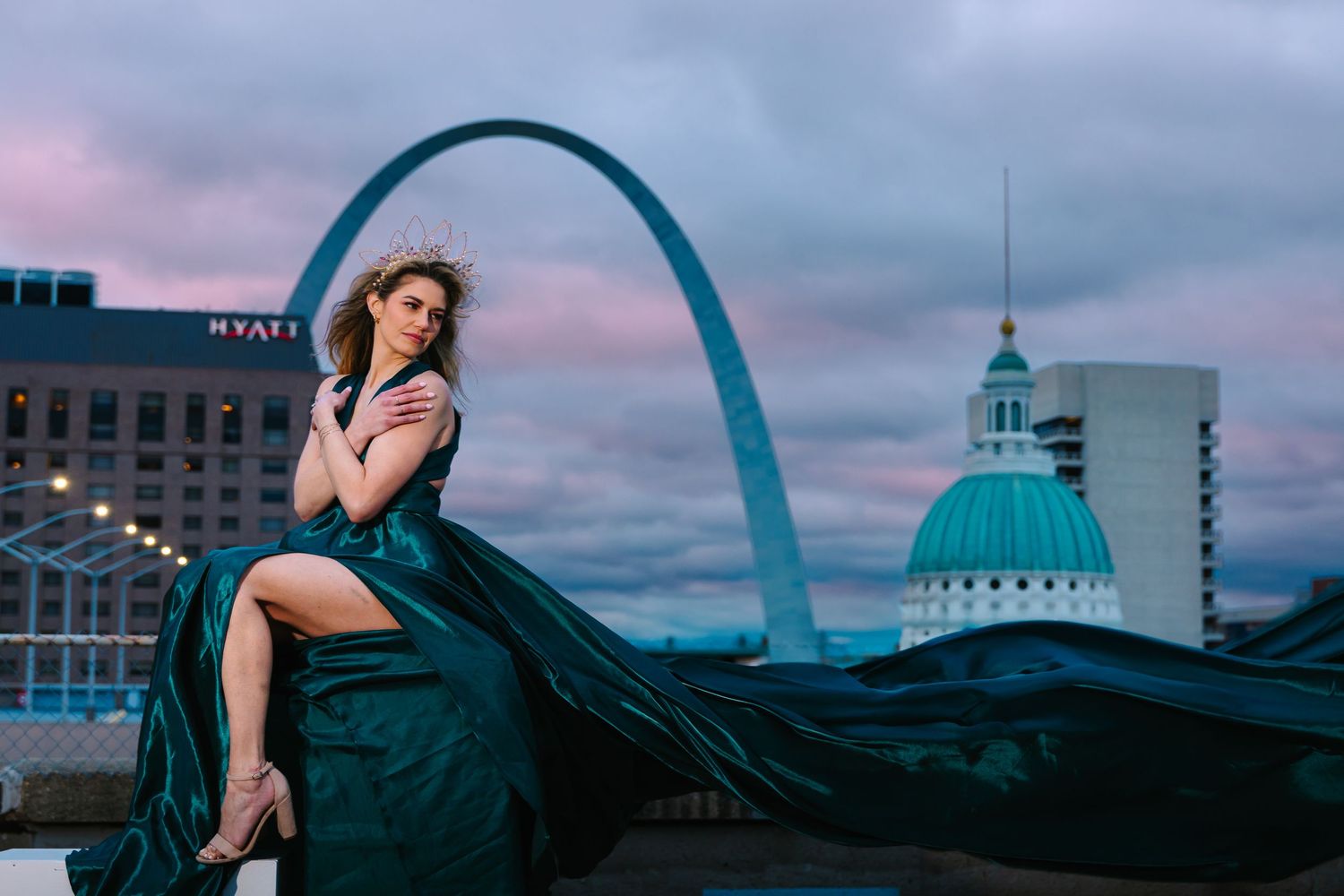 Flying dress photography by Wollongong photographer Angelique Kelly