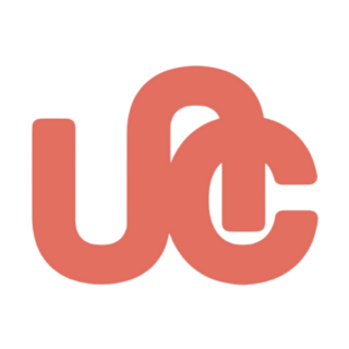 A coral-colored number 8 logo design with a clean, minimalist style against a white background.
