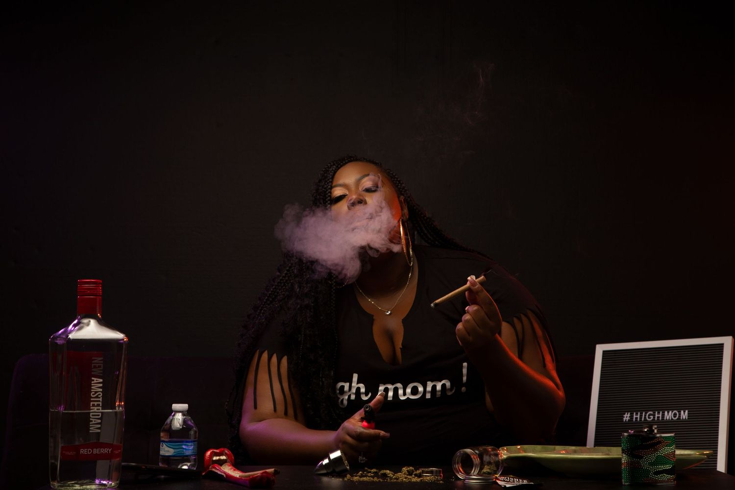 Atmospheric nightclub scene with DJ equipment and smoke effects.