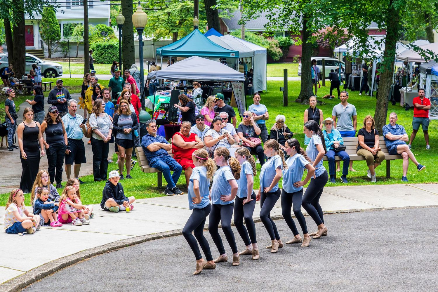 Dancers at arts celebration in Hllsdale, N.J.