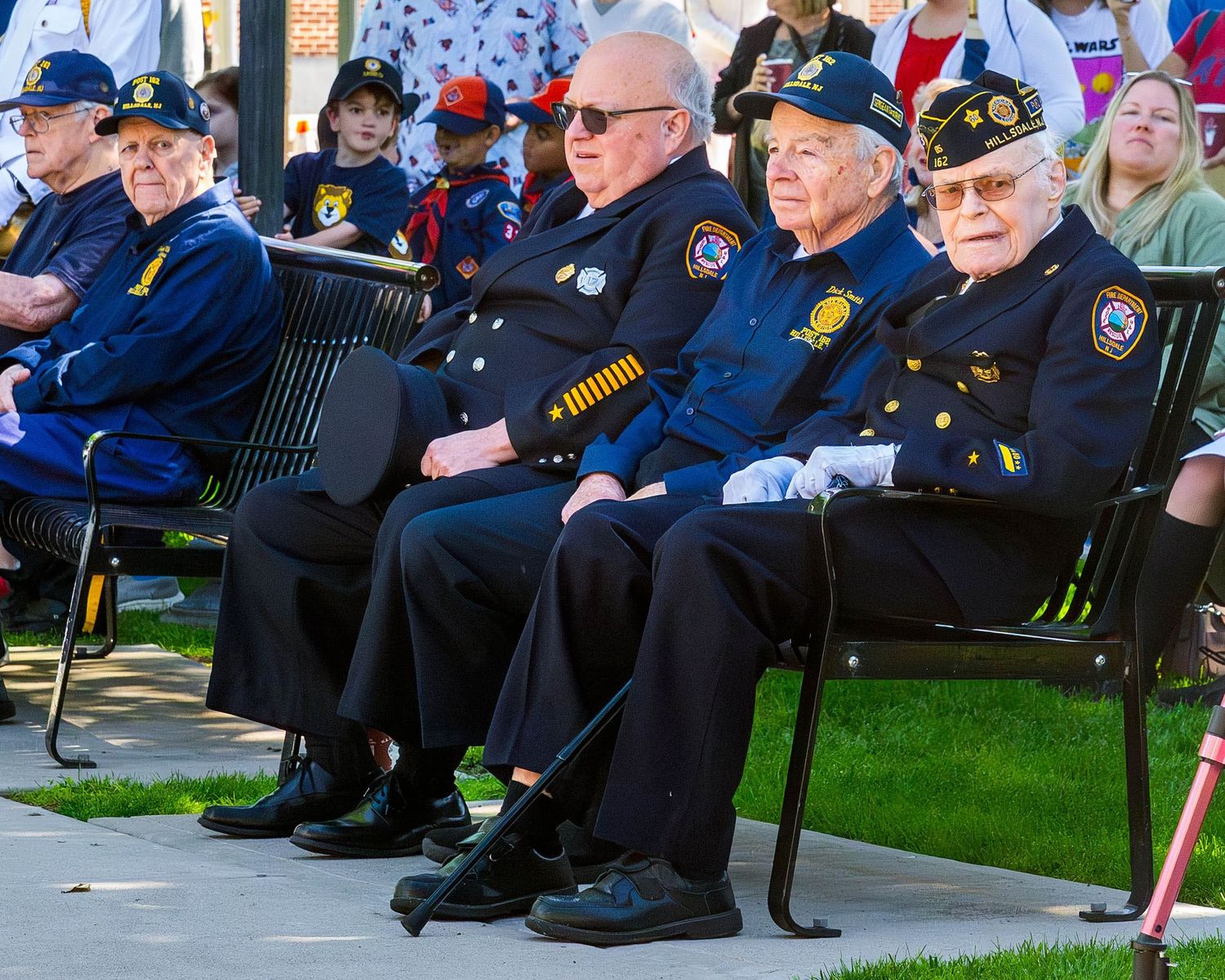 Veterans at Memorial Day celebration in Hillsdale, N.J.