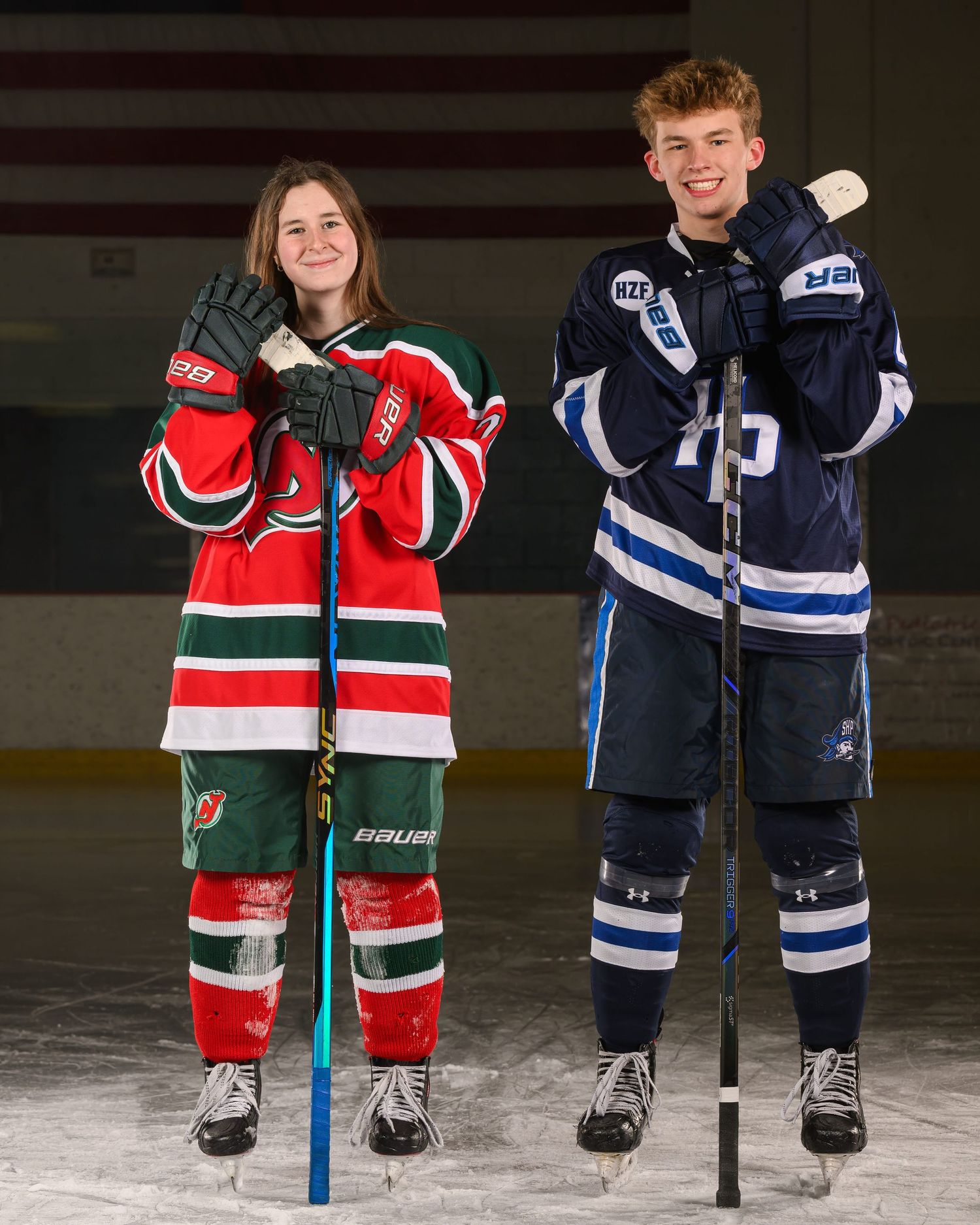 Hockey portrait. Devils Youth and Seton Hall Prep.
