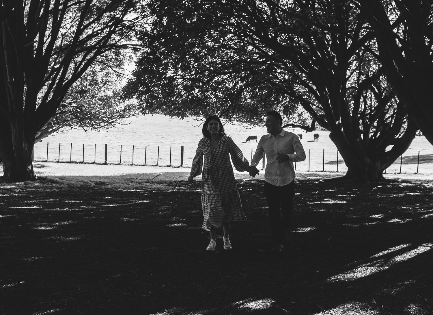A dreamy couple photoshoot at Cornwall Park, Auckland by YM Photography.
