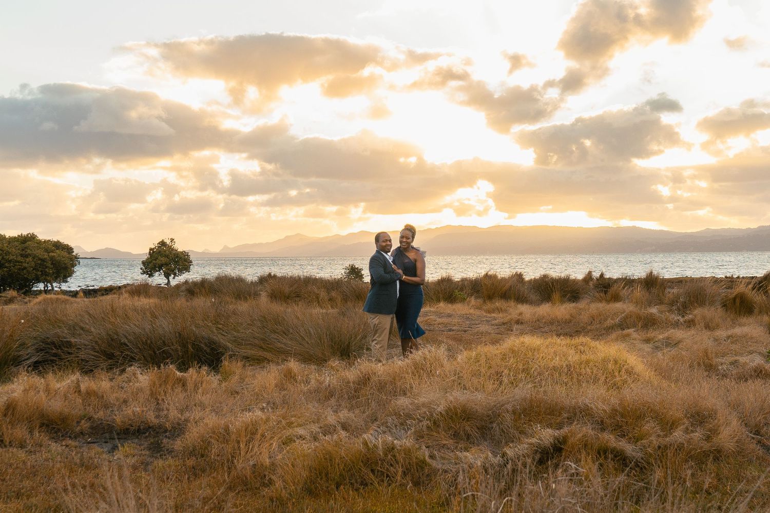 A romantic pre-wedding session during sunset at Ambury Regional Park.