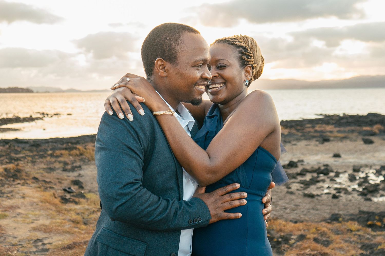 A romantic pre-wedding session during sunset at Ambury Regional Park.