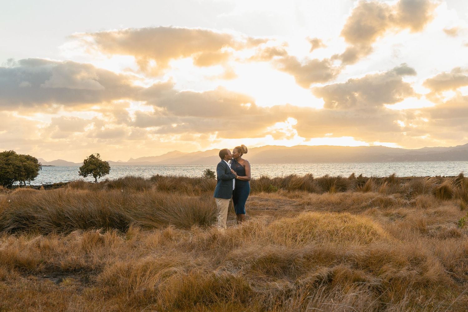 A romantic pre-wedding session during sunset at Ambury Regional Park.