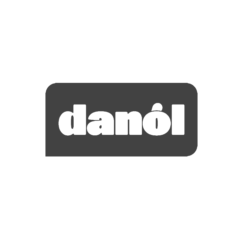 Simple rectangular logo design featuring 'danol' in lowercase letters.