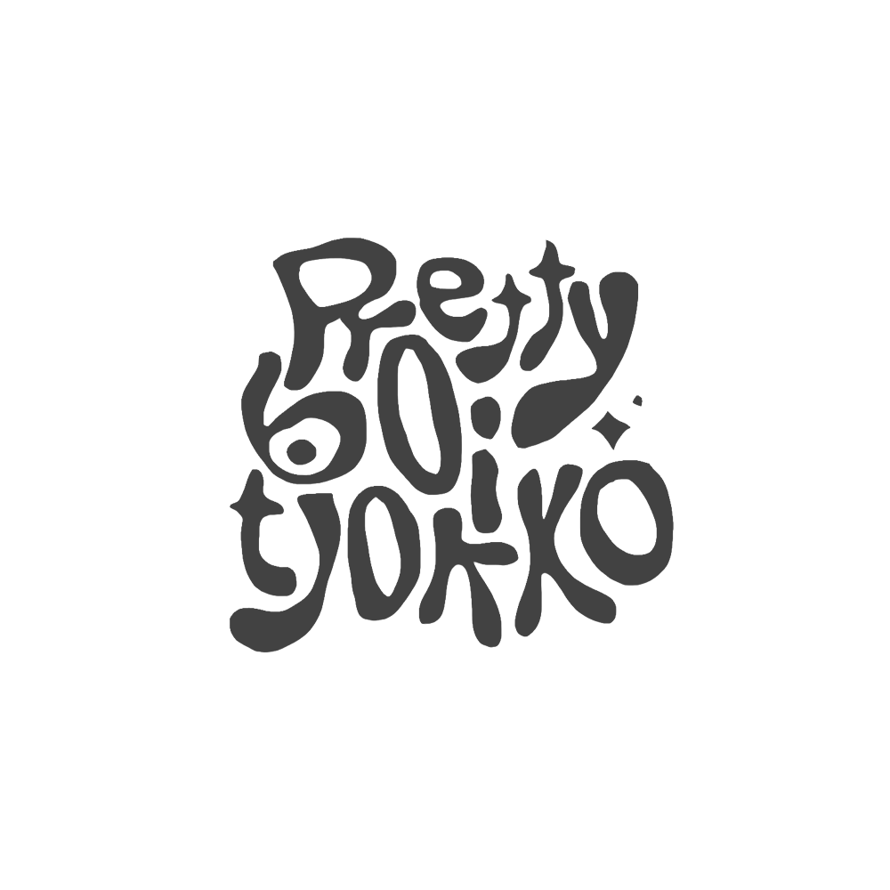 Handwritten graffiti-style text design reading 'Pretty Boy Gonko' in grey.