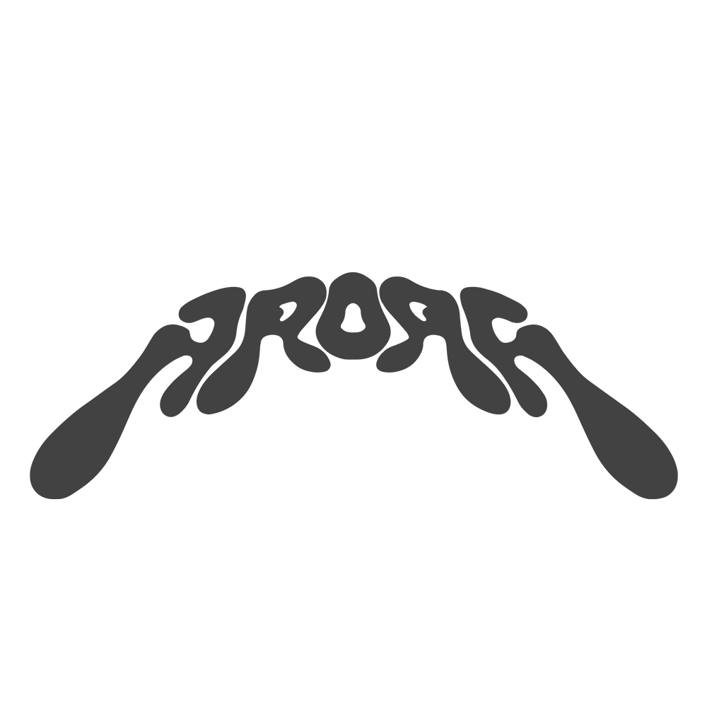 Artistic gray text design spelling 'PROSE' with curved elongated elements.