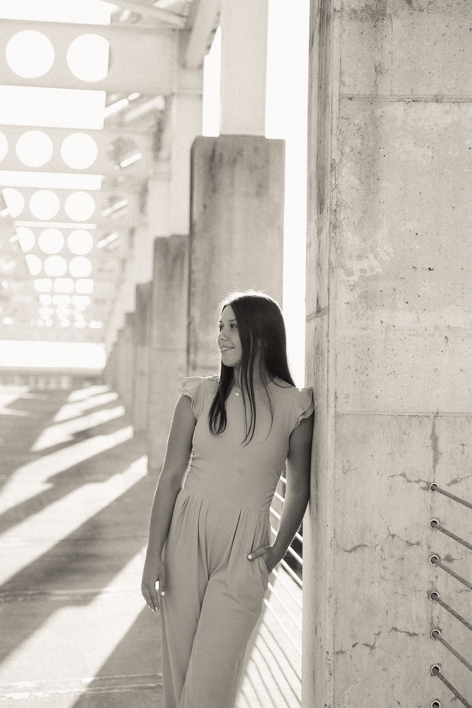 Minimalist black and white photo sequence featuring architectural elements and natural window lighting.