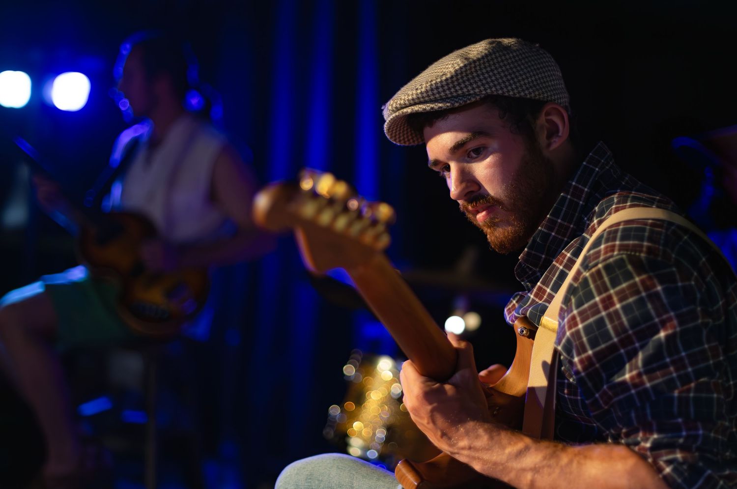 Musician playing guitar