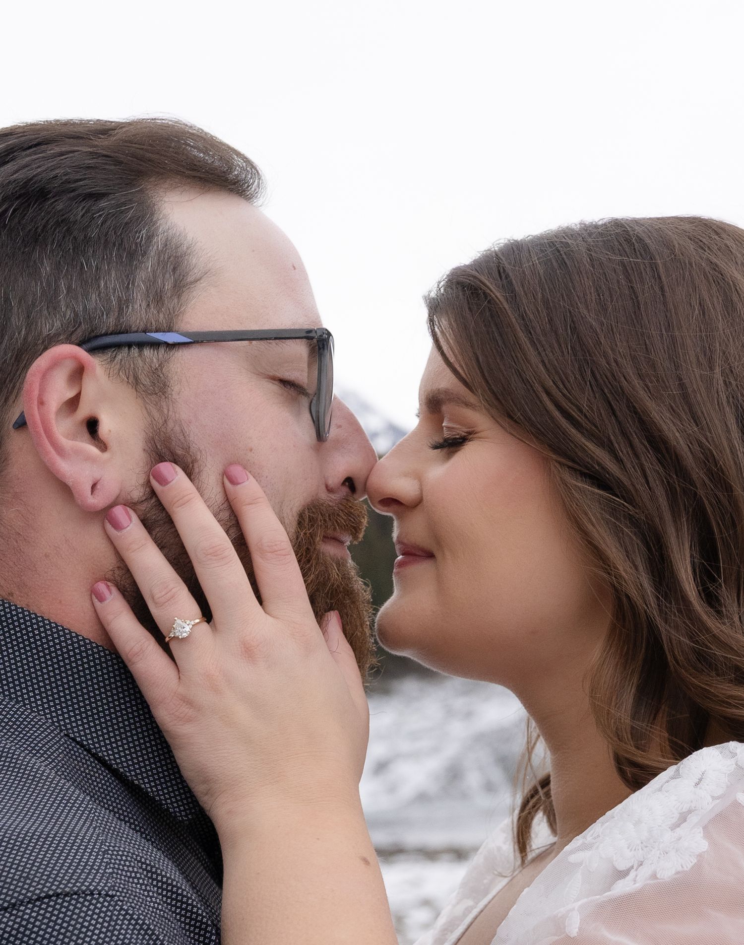 close kisses banff national park