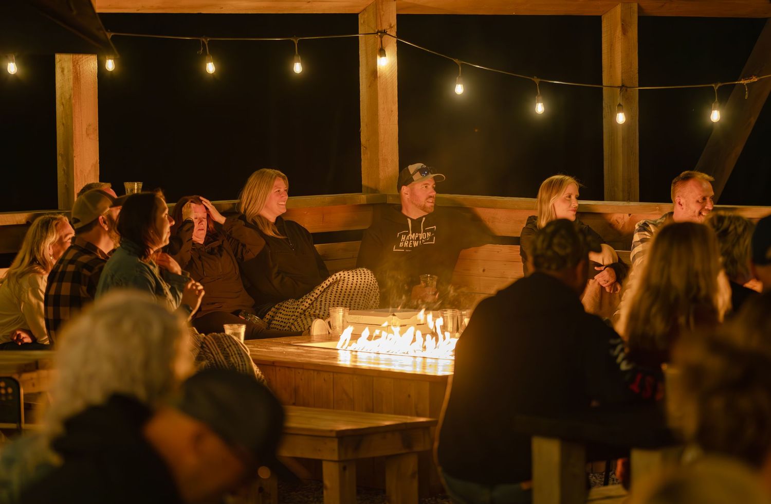 By the fire Hampton Brewing
