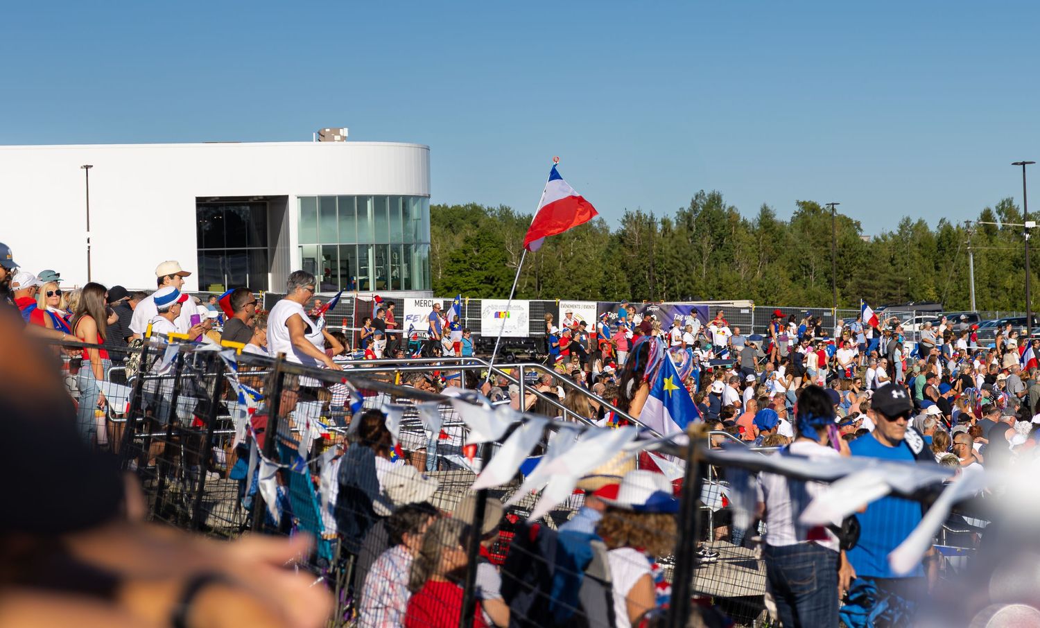 Crowd at acadian celebrations in Dieppe NB