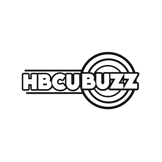 Black and white HBCU Buzz logo featuring bold text with circular radio wave design element.