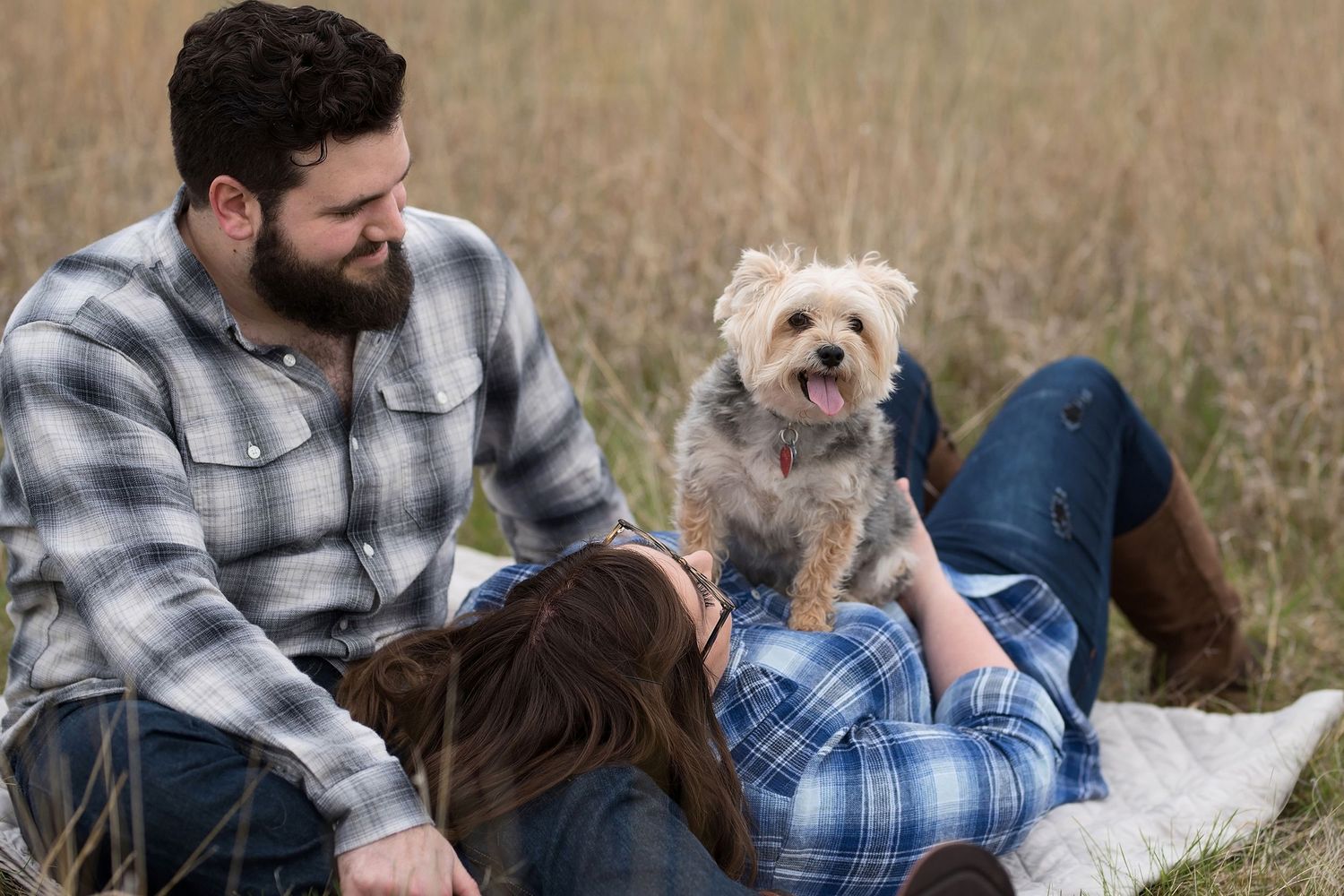 Family with dog