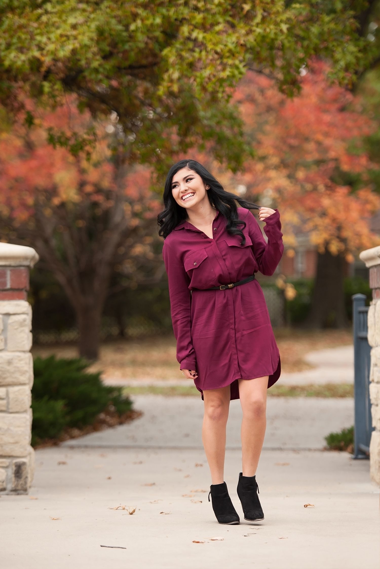 Senior girl fall