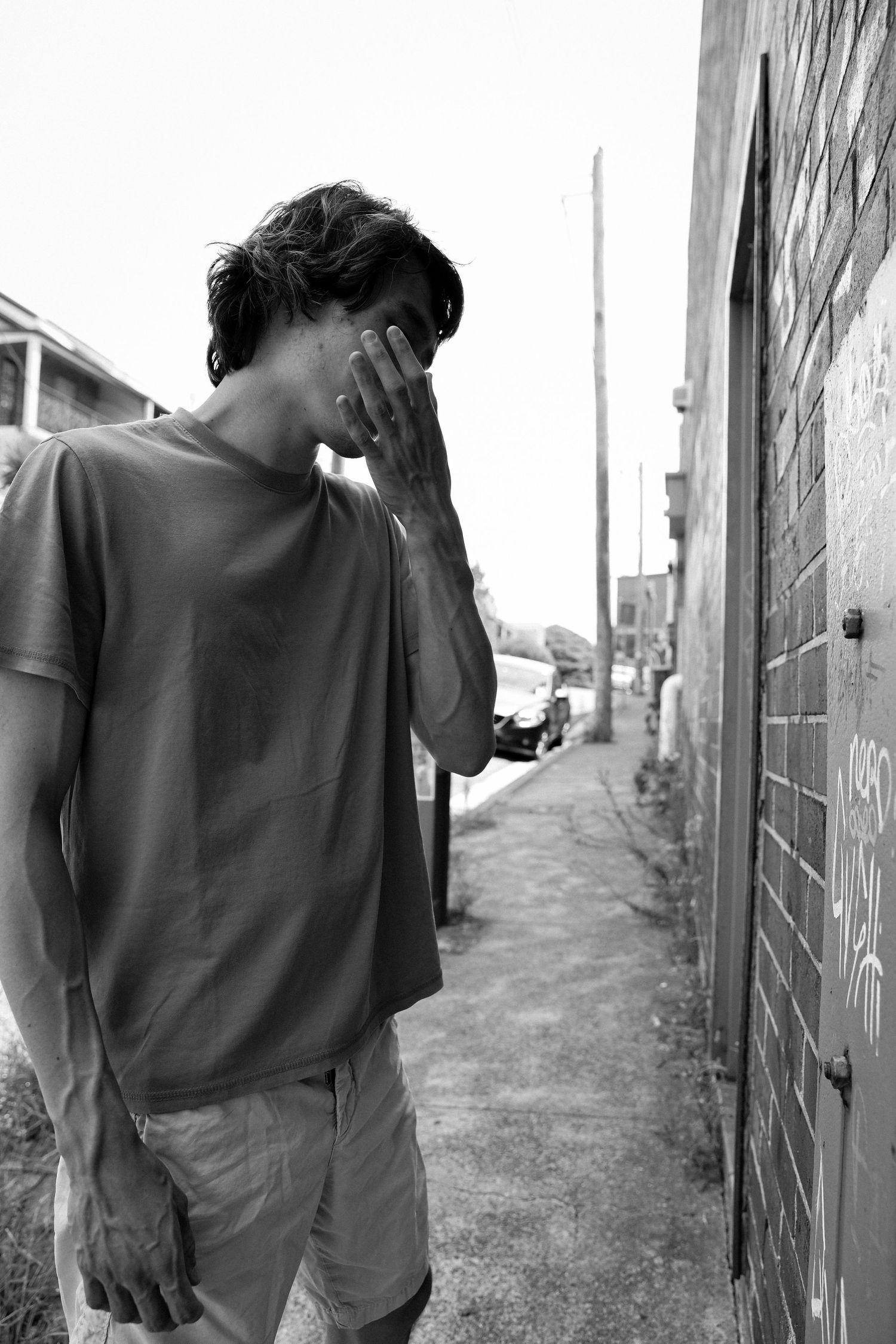 Concept or editorial shot of a male model in Newcastle NSW