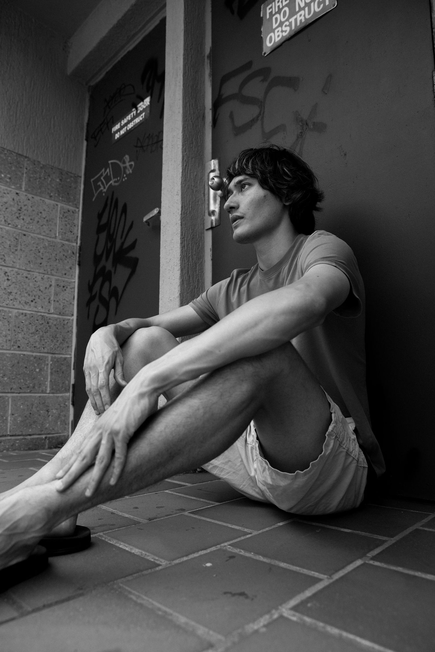 Concept or editorial shot of a male model in Newcastle NSW