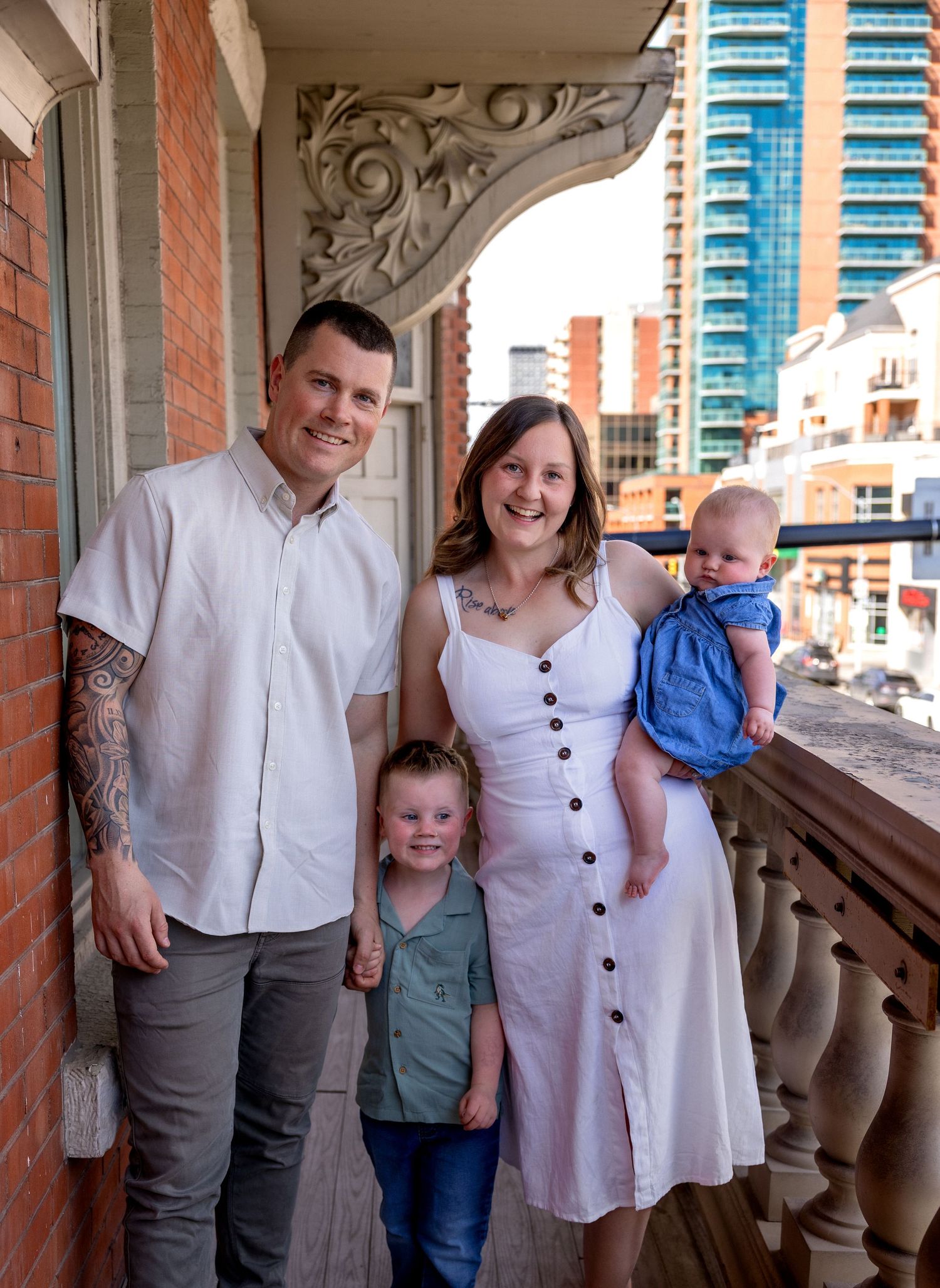 Family studio session in downtown Calgary, airdrie and Calgary lifestyle photography