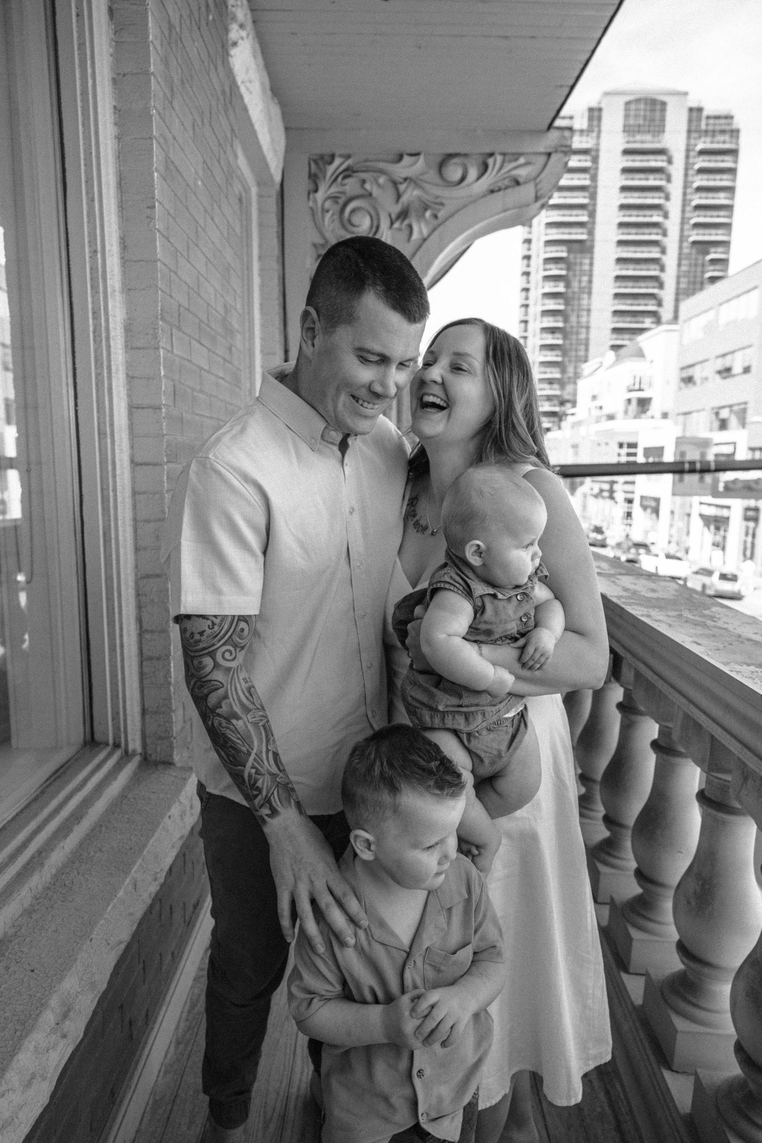 Family studio session in downtown Calgary, airdrie and Calgary lifestyle photography