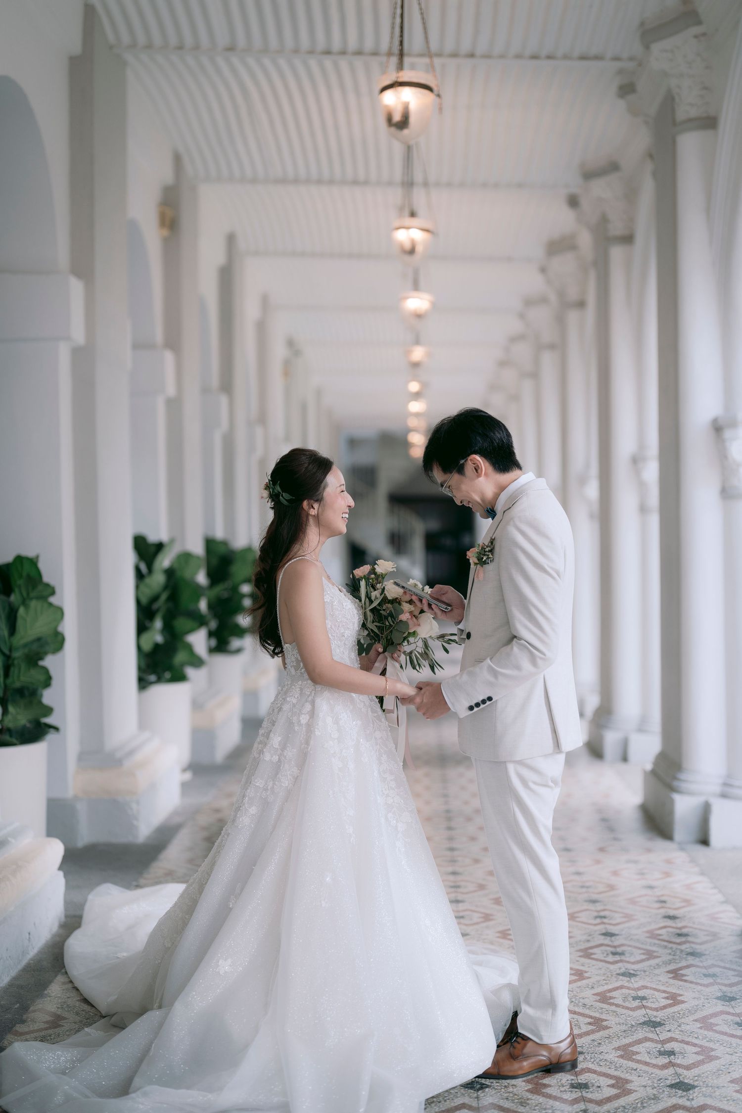 Chijmes, alcove caldwell house wedding by singapore wedding photographer and videographer, wearing gown connoisseur and suit connoisseur