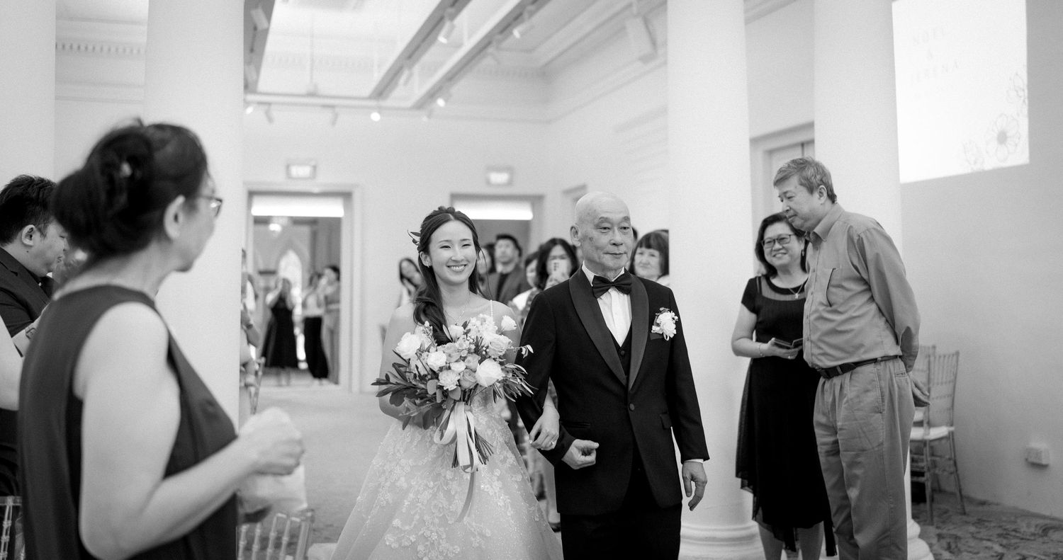 Wedding photo and video taken at Alcove Caldwell House, Chijmes Singapore by singapore wedding photographer and wedding videographer