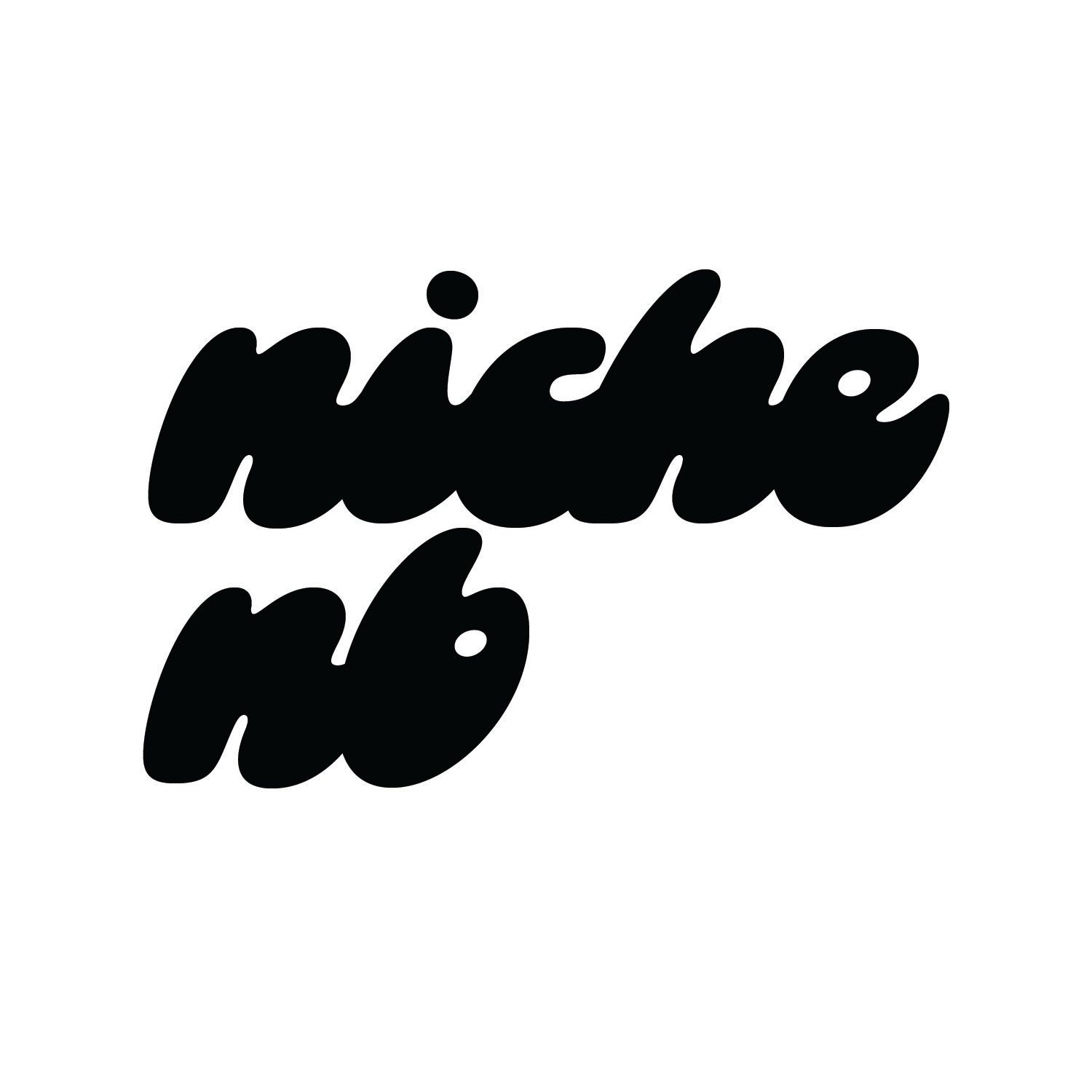 Black bubbly retro-style lettering spelling 