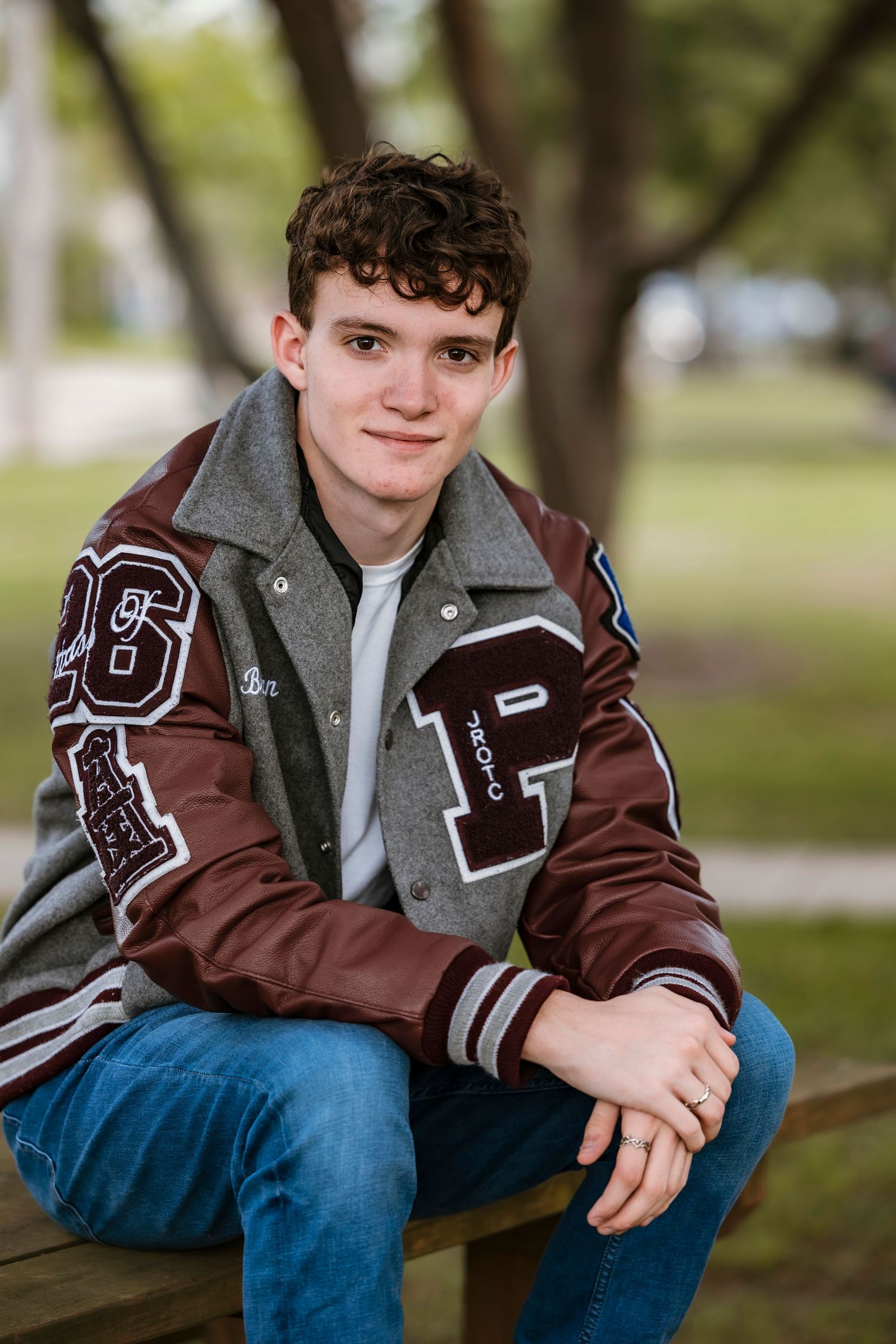 Candid senior session in Pearland TX featuring soft golden hour lighting
