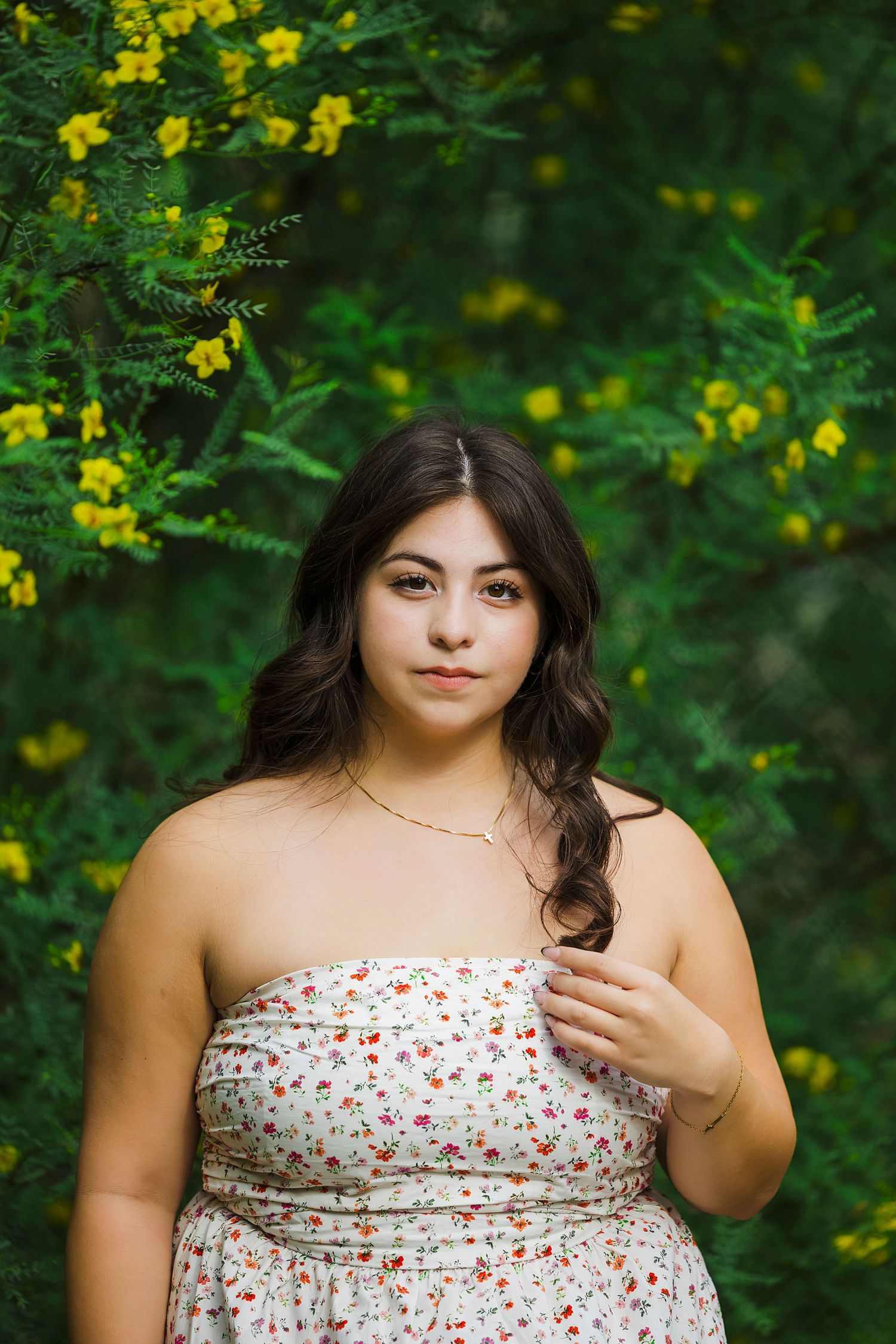 Senior graduation photos in Houston area with warm sunset tones and natural posing