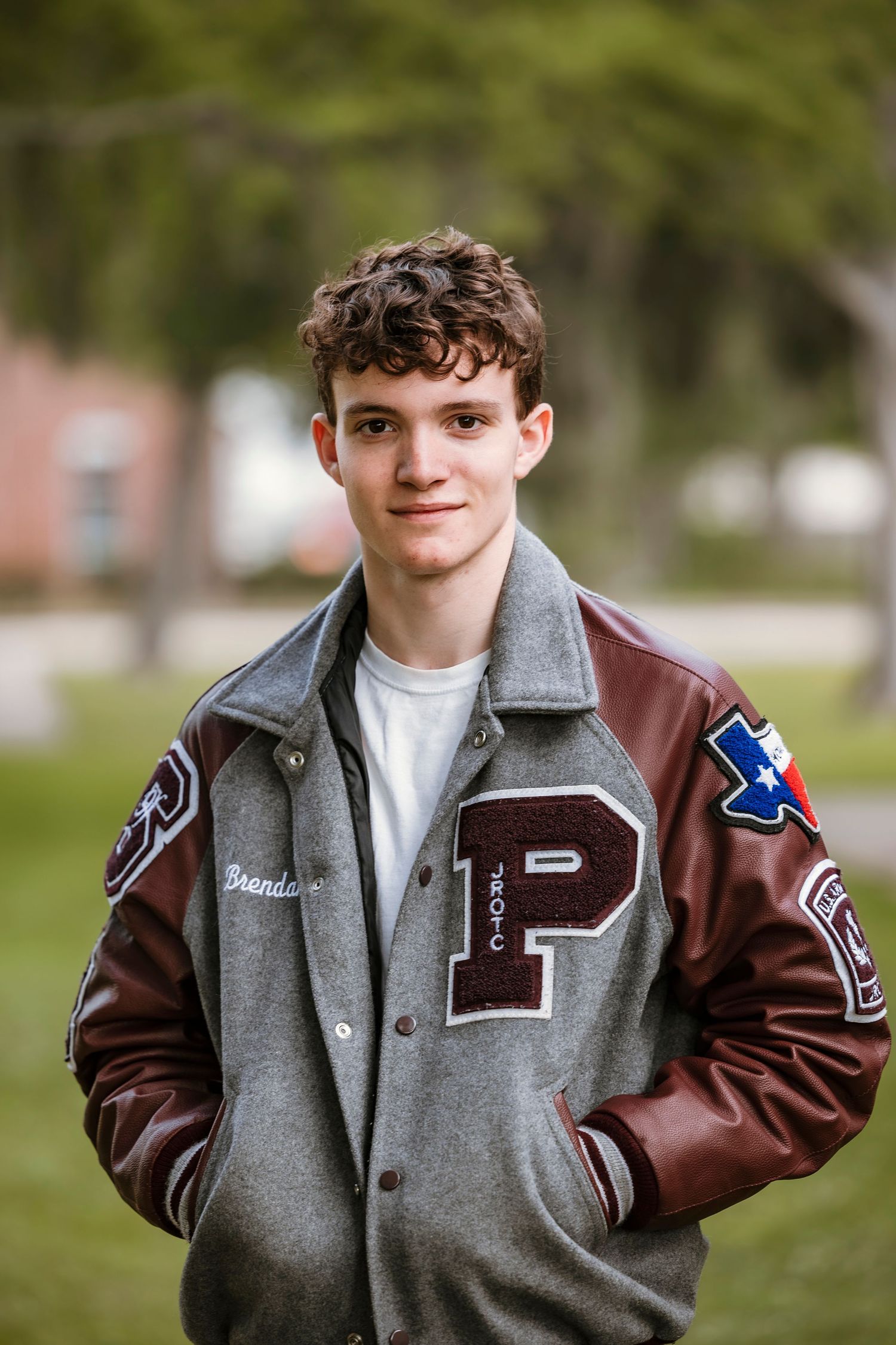 Candid senior session in Pearland TX featuring soft golden hour lighting