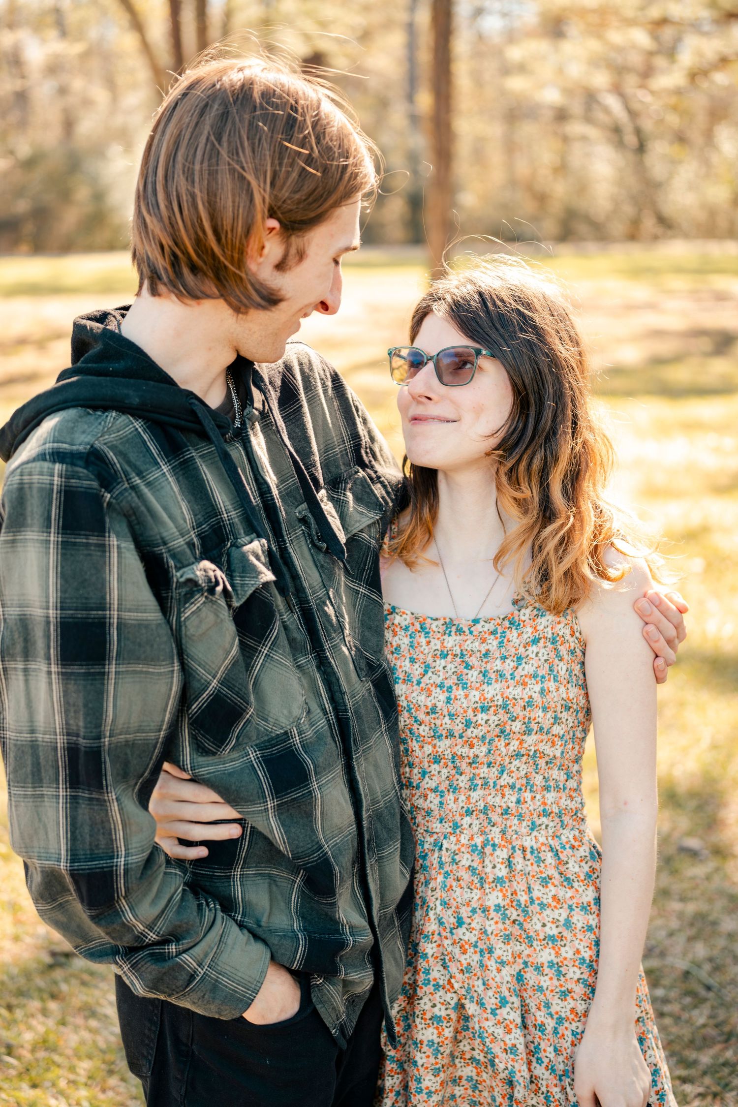 Houston area couples photographer capturing authentic connection during an outdoor session