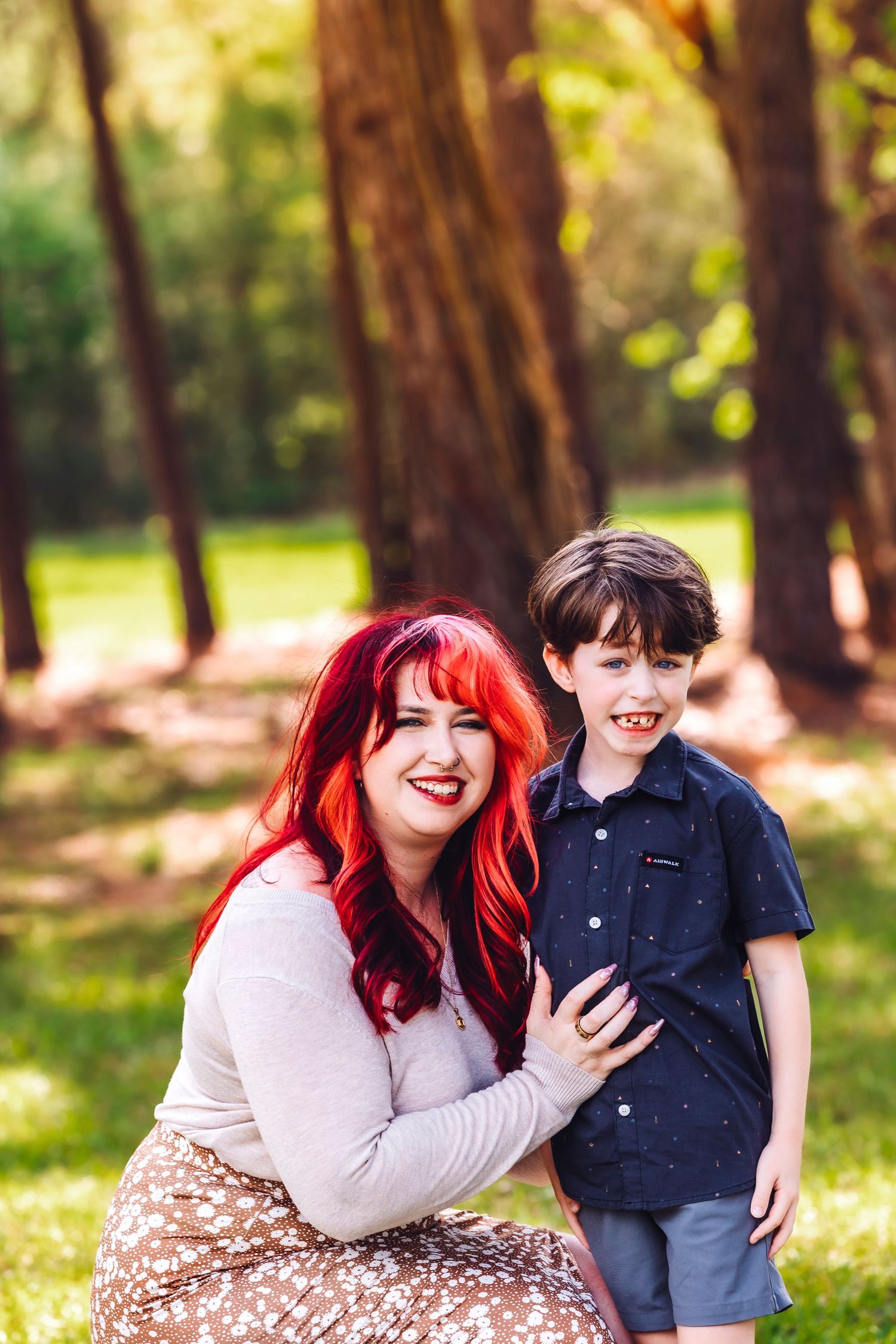 Houston area family photographer capturing candid moments in Pearland TX during golden hour